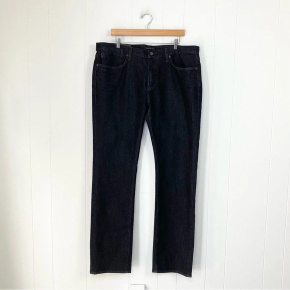 NWT John Varvatos Bowery Slim Straight Washed Black Jeans Mens Size 38 X 34 - Picture 1 of 15